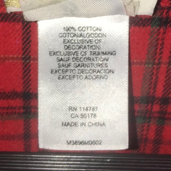 Disney Mickey Mouse Red Flannel Plaid Long Sleeve Button Front Pajama Shirt Top - Picture 7 of 7